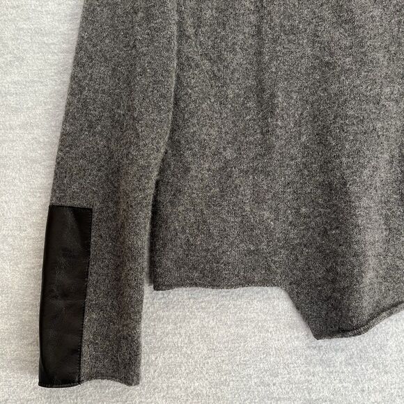 Generation Love Asymmetric Cashmere Sweater XS Leather Patch Minimalist Capsule - Picture 4 of 10
